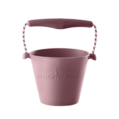Secchiello da spiaggia in silicone Scrunch Rosa pastello