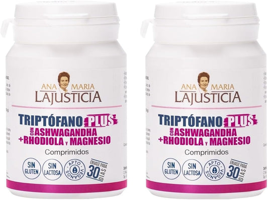Pack X2 Tryptophane plus avec ashwagandha + rhodiola et magnésium Ana María LaJusticia 60 comprimés