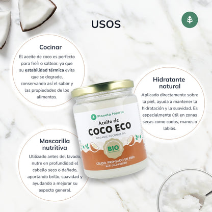 Virgin kokosolie ECO Planeta Huerto 500 ml
