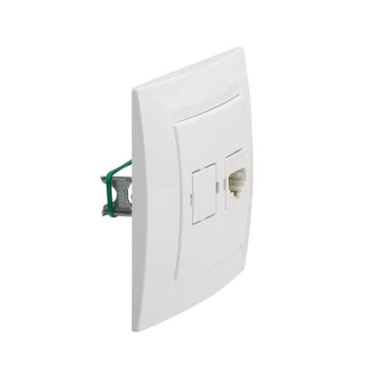 Simon 15 toma de teléfono Blanco