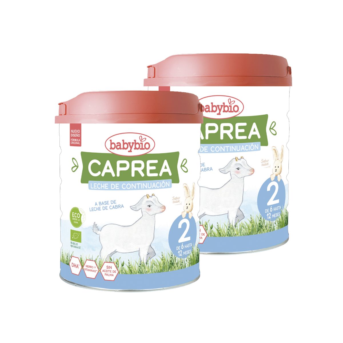2-pack Caprea 2 getmjölk (6 till 12 månader) Ekologisk 800 g. Babybio