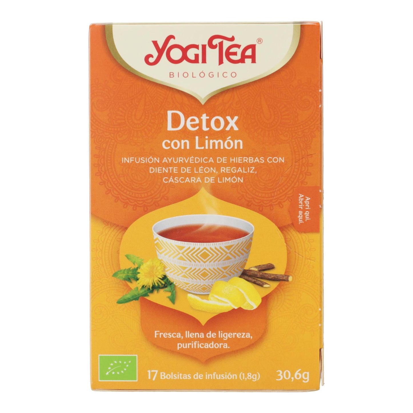 Yogi Tea BIO Detox con limón 17 bolsitas