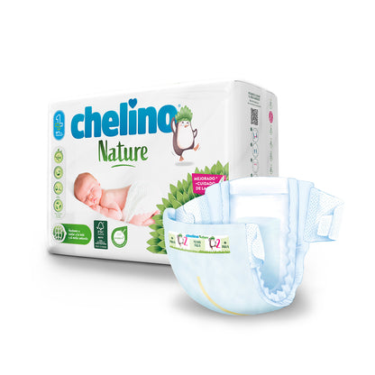 Pack of 6 Chelino Nature Nappies Size 2 3-6 kg 28 units