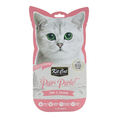 Kit Cat PurrPuree – Thunfisch und Lachs 60 g Cremiger Snack für Katzen