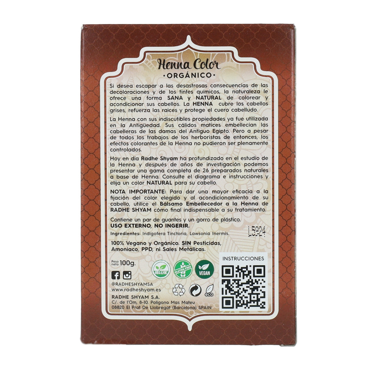 Henné in polvere castano scuro 100 g