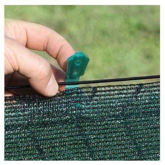 Clip di fissaggio rete tessuta Fixatex verde 20 pz.