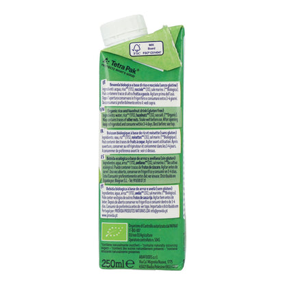 Biologische rijst- en hazelnootdrank Isola Bio 250 ml
