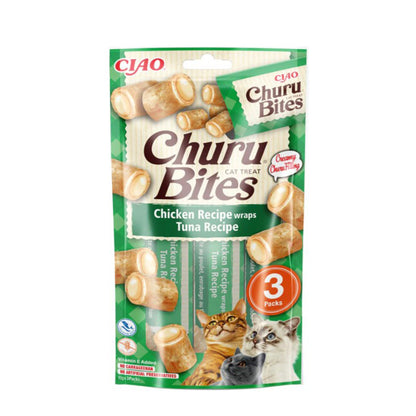 Churu Cat Bites recept på tonfisk Snacks för katter 3 x 10 g