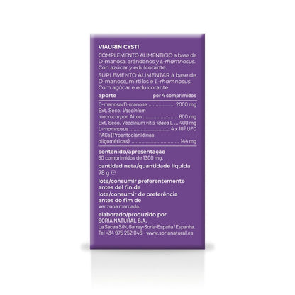 Viaurin Cysti Dobrostan układu moczowego, Soria Natural, 60 tabletek