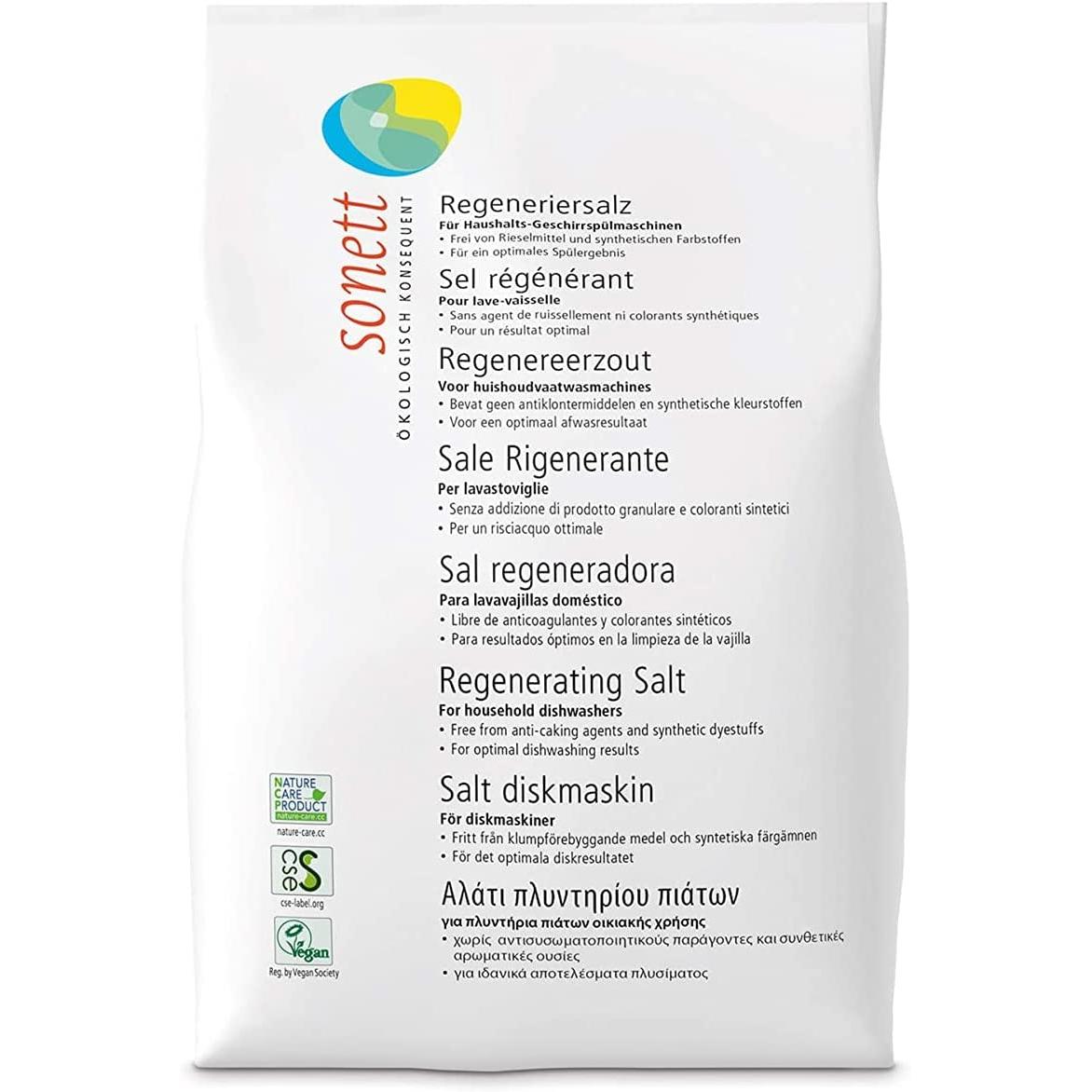 Sonett Dishwasher Regenerating Salt 2 kg