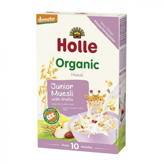 Multigrain-müsli med frukt +10M Holle 250 g