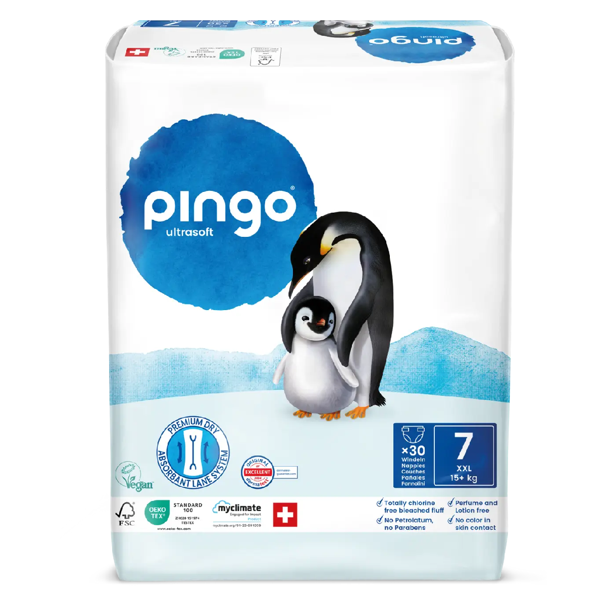 Pannolini T7 XXL (+15 kg) Pingo 30 pezzi