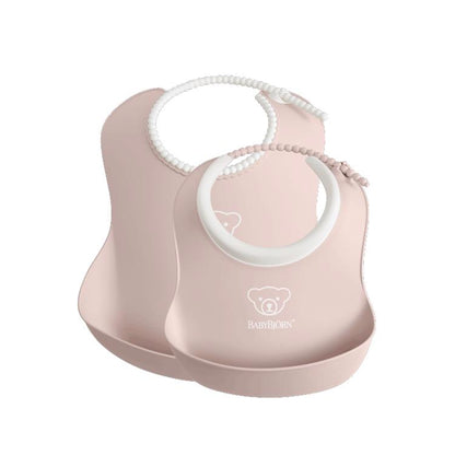 Set of 2 bibs in pastel blue