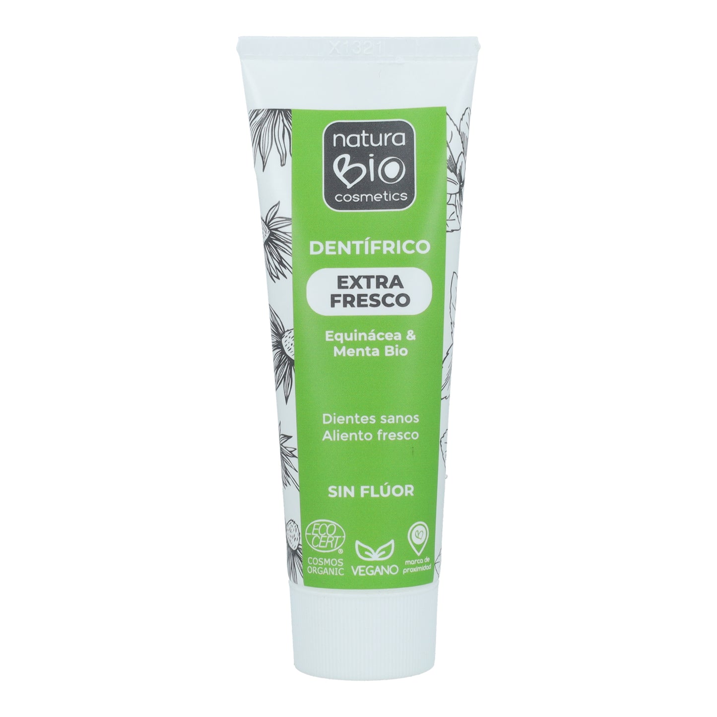 Pack PROMO 2 unités Dentifrice Menthe et Échinacée Bio Sans Fluor NaturaBio 75 ml