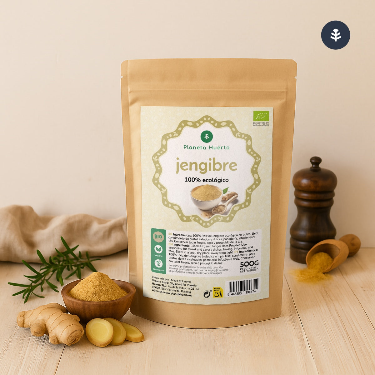 Zenzero in polvere ECO Planeta Huerto 500 g