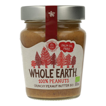 Bio-Erdnusscreme Crunchy, 227 g. Whole Earth
