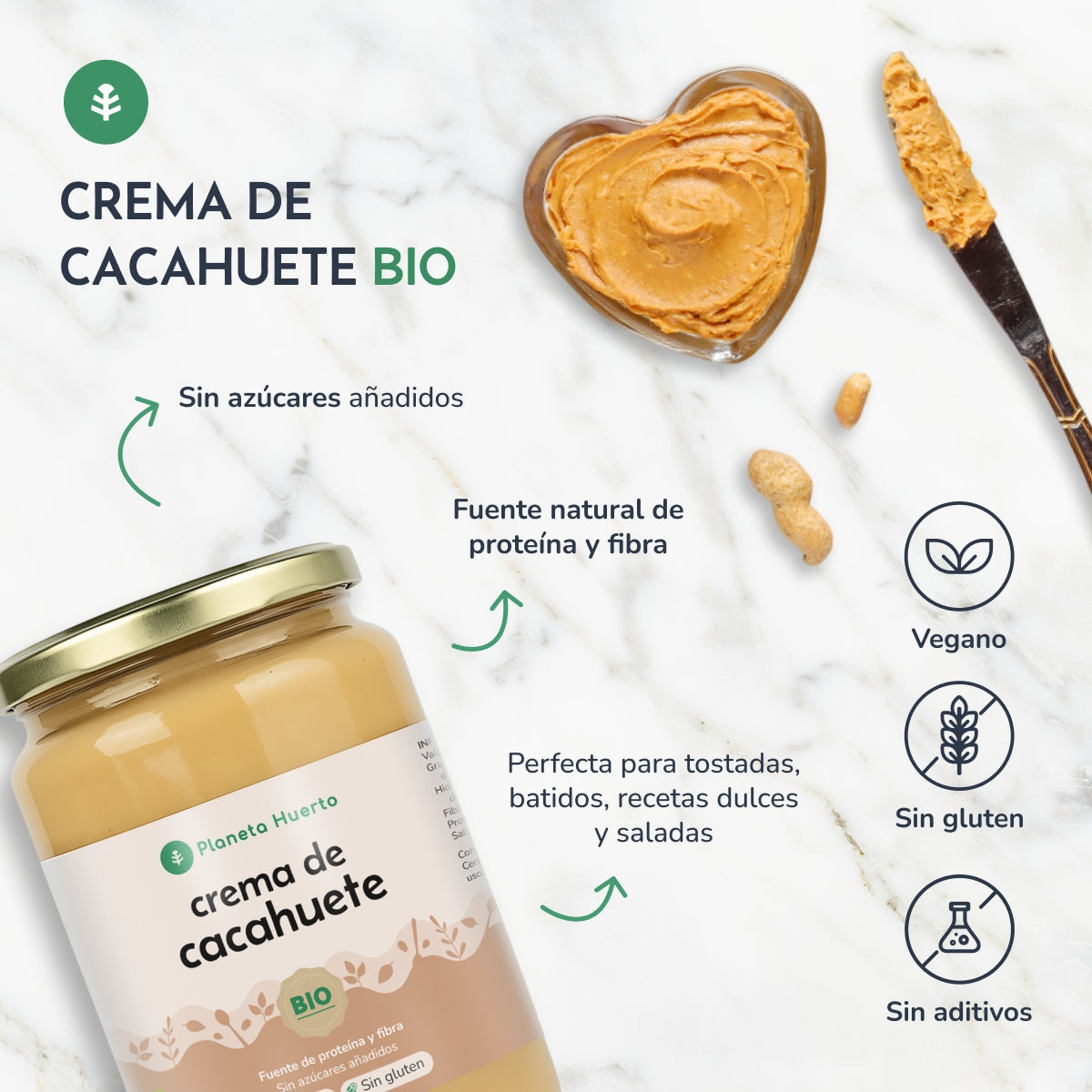 Crema di arachidi ECO Planeta Huerto 2 kg
