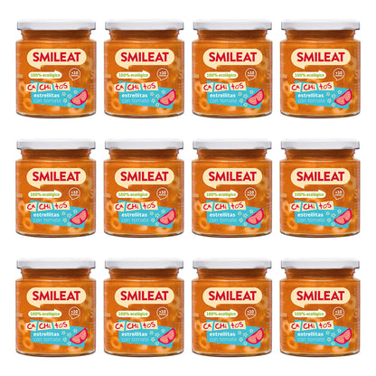 Pack 12x Tarrito Pasta con Tomate Ecológico CA CHI TOS Smileat, 230g