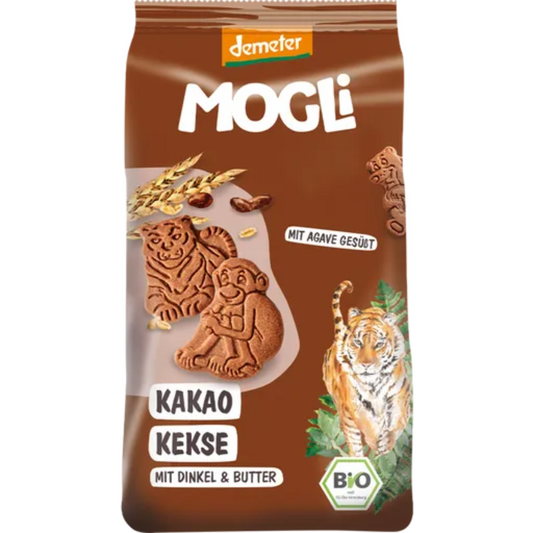 Biscotti per bambini Tigre con cacao biologico 125 g Mogli