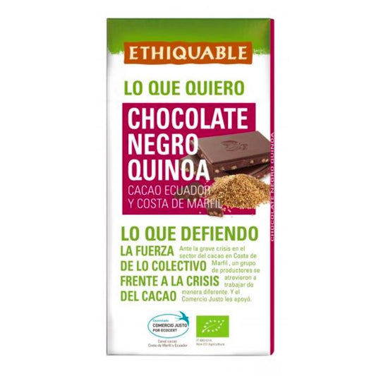 Biologische pure chocolade met quinoa  Ideas Comercio Justo 100 g