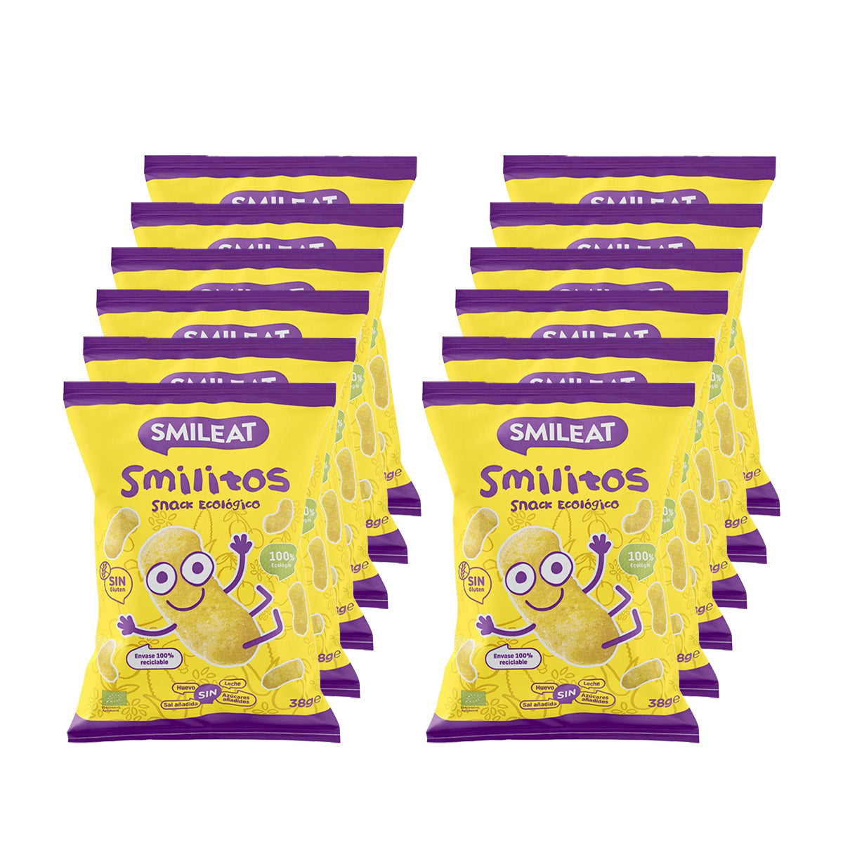 12er-Pack Smilitos, Bio-Maiswürmer Smileat, 38 g