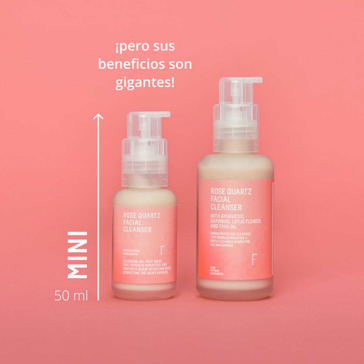 Mini-format - Rose Quartz Facial Cleanser, Freshly Cosmetics, 50 ml