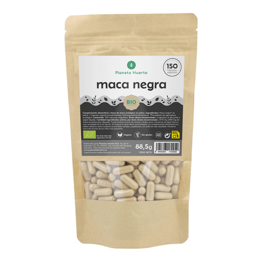 ORGANIC Schwarzer Maca Planeta Huerto 150 Kapseln