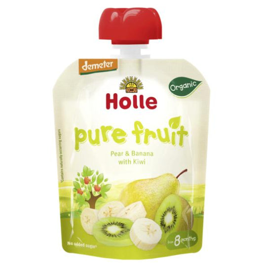 Biologische smoothie van peer, banaan en kiwi Holle 90 g