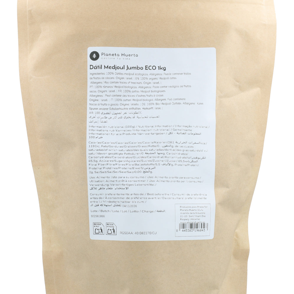 Daktyle medjoul jumbo ECO Planeta Huerto 1 kg