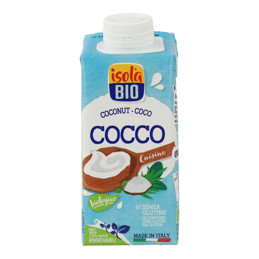 Pflanzliche Kokoscreme zum Kochen Isola Bio, 200 ml