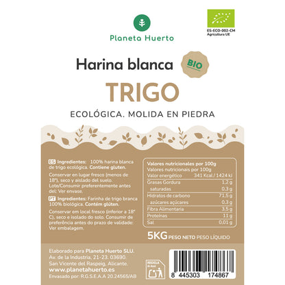 Witte tarwemeel Eco Planet Garden 5 kg
