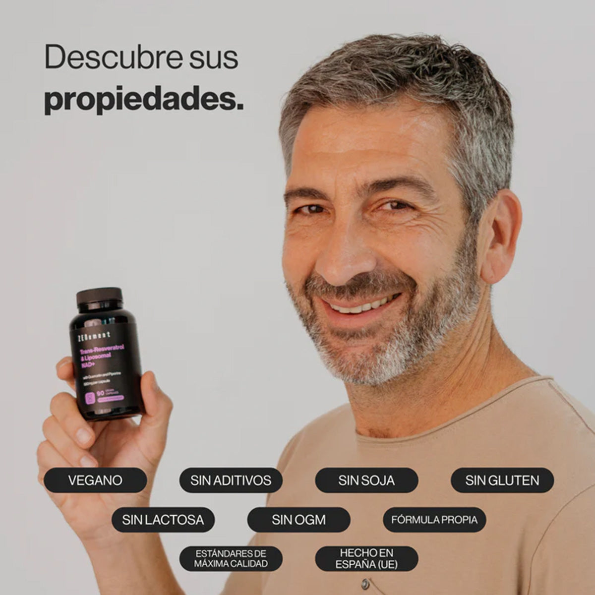 Trans-Resvératrol et NAD+ Liposomal Zenement 90 gélules