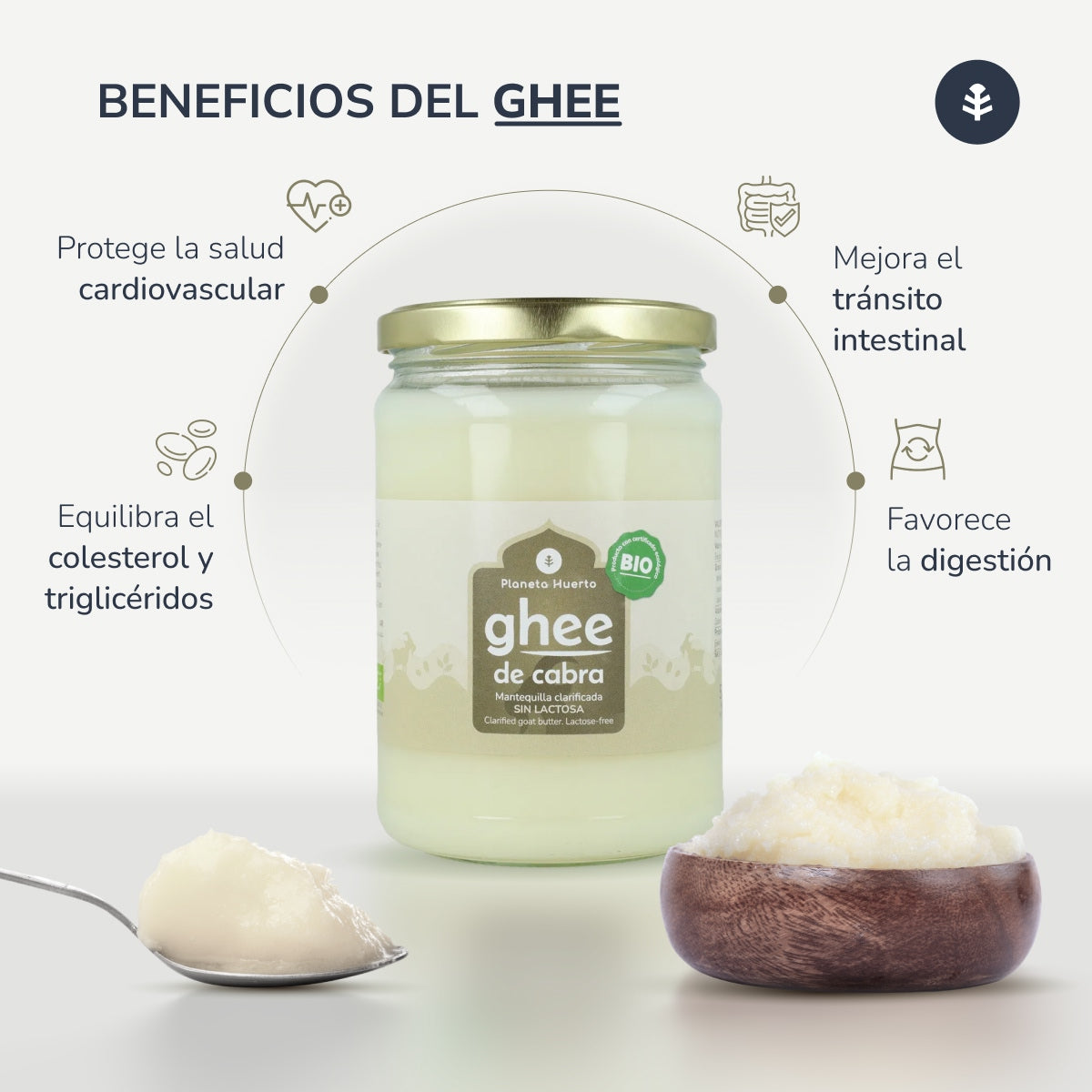 Ghee, klarowane masło kozie ECO Planeta Huerto 500 g