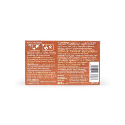 Té chai con especias Comercio Justo bio  Tierra Madre Oxfam Intermón 40 g