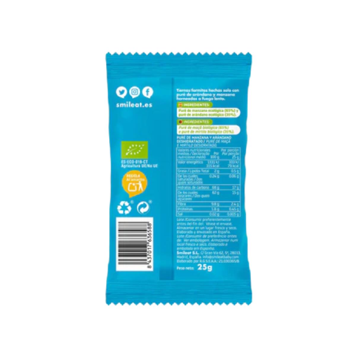 3er-Packung Bio-Snack mit Blaubeeren und Apfel 25 g, Triboo