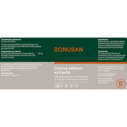 Crocus sativus-Extrakt Bonusan 60 Kapseln