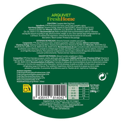 Arquivet Fresh Home Fish Stew Alimento umido al pesce per cani 280 g