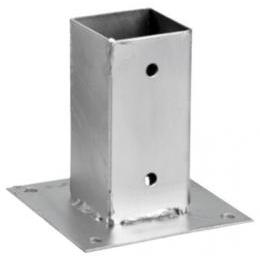 Woodfix Nortene square metal anchor bracket for posts and pergolas 7 x 7 cm