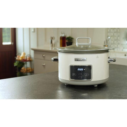 Pentola a cottura lenta Crockpot DuraCeramic Sauté 5 L CSC026X (ricondizionata)