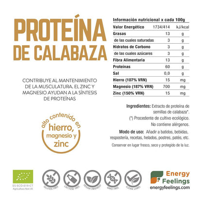 Energy Feelings Ekologisk pumpaprotein 500 g