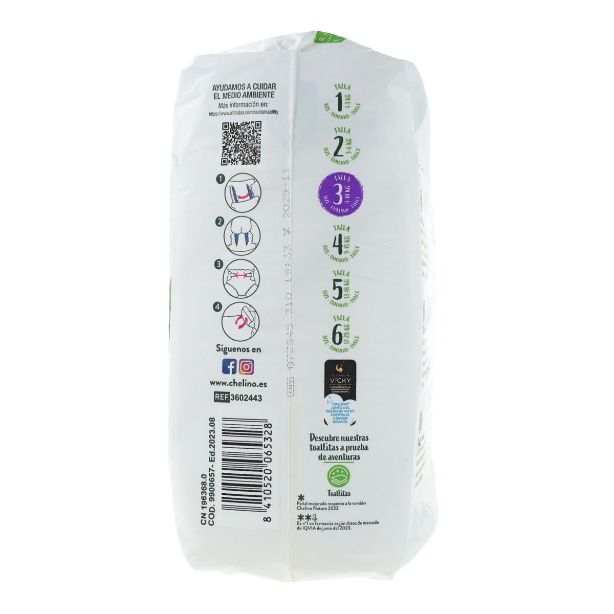 Windeln T3 4-10 kg Chelino Nature 36 Stück