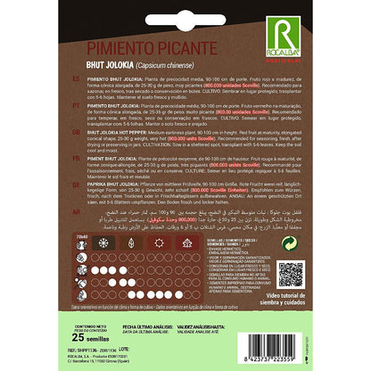 Graines de piment fort Bhut Jolokia Rocalba
