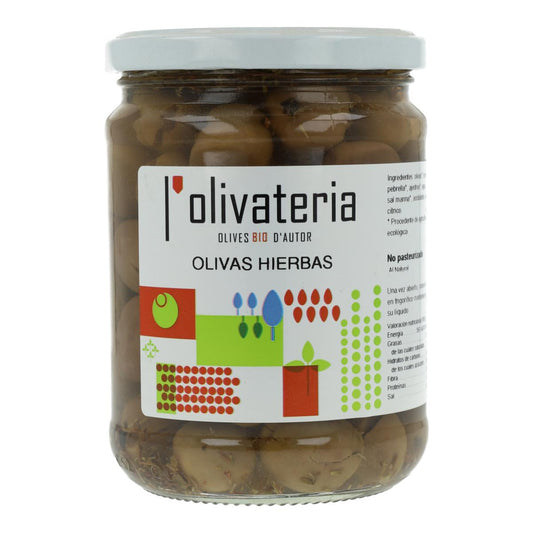 Olives au naturel aux herbes l'olivateria 225 g