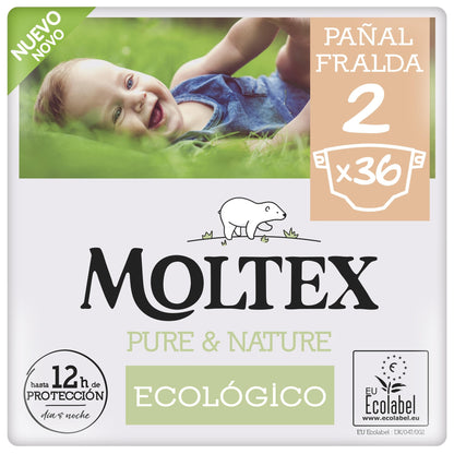 Luiers  T2 (3-6 kg) Moltex Pure & Nature, 36 stuks