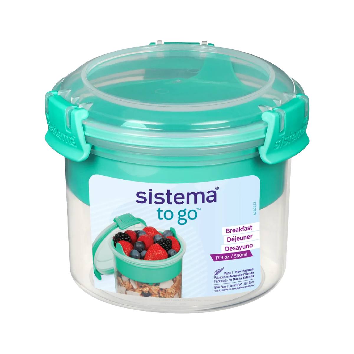 Hermetische ronde snackbak Breakfast To Go 530 ml