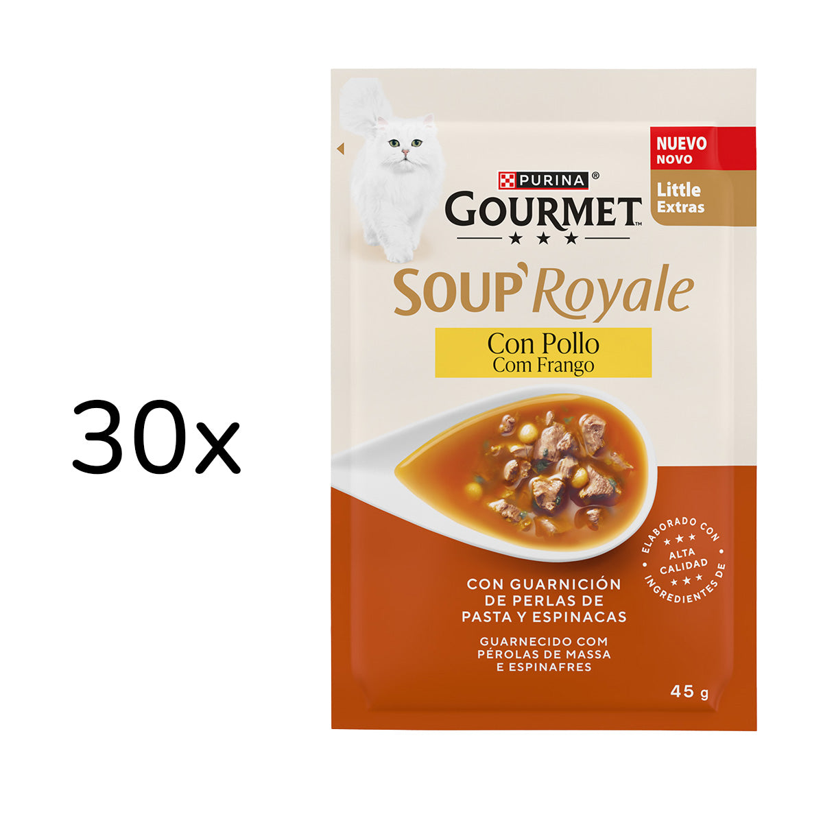 32er-Pack GOURMET Nature's Creations Suppe mit natürlichem Huhn und Gemüsebeilage 40 g