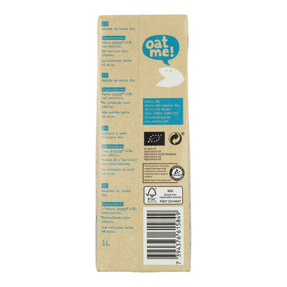 Confezione da 6 bevande all'avena originali BIO Oatly 1L