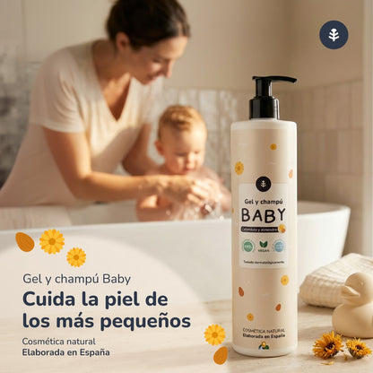 Calendula und Mandeln Kinderpackung: Gel und Shampoo + Feuchtigkeitscreme Planeta Huerto