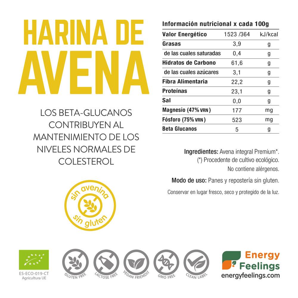 Mąka owsiana premium ECO bezglutenowa Energy Feelings 1 kg