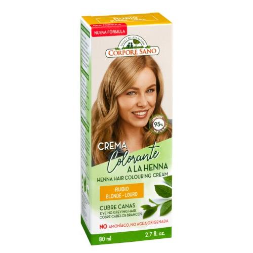 Crema all'henné copri-capelli bianchi biondo Corpore Sano 80 ml
